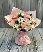 Букет цветов из:  Гвоздики, Розы и Хризантемы в Пугачёве