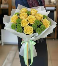 Букет цветов из:  Хризантемы и Розы в Пугачёве