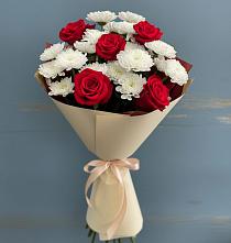 Букет цветов из:  Розы и Хризантемы в Пугачёве