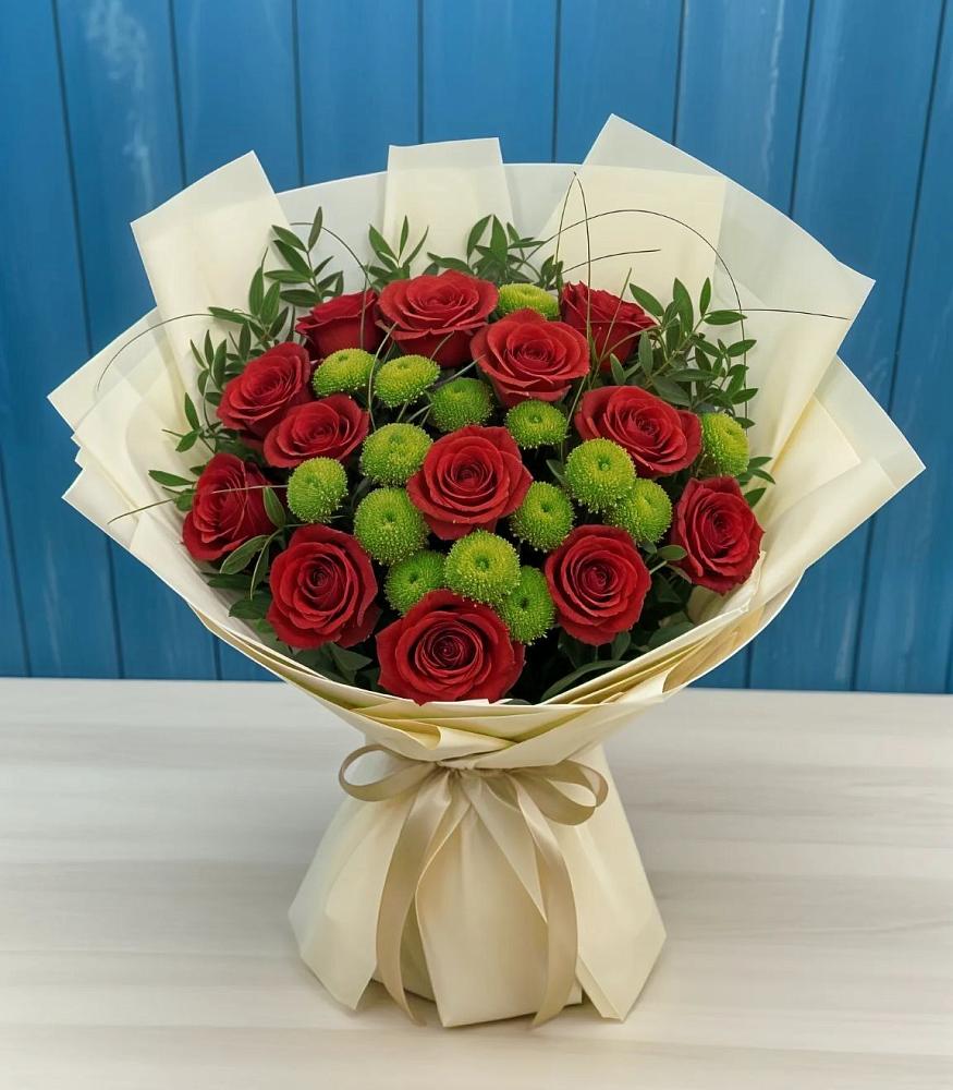 Букет цветов из: Розы и Хризантемы в Пугачёве