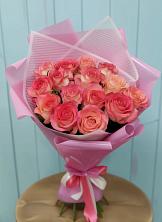 Букет 15 Розовых роз Равель в Пугачёве