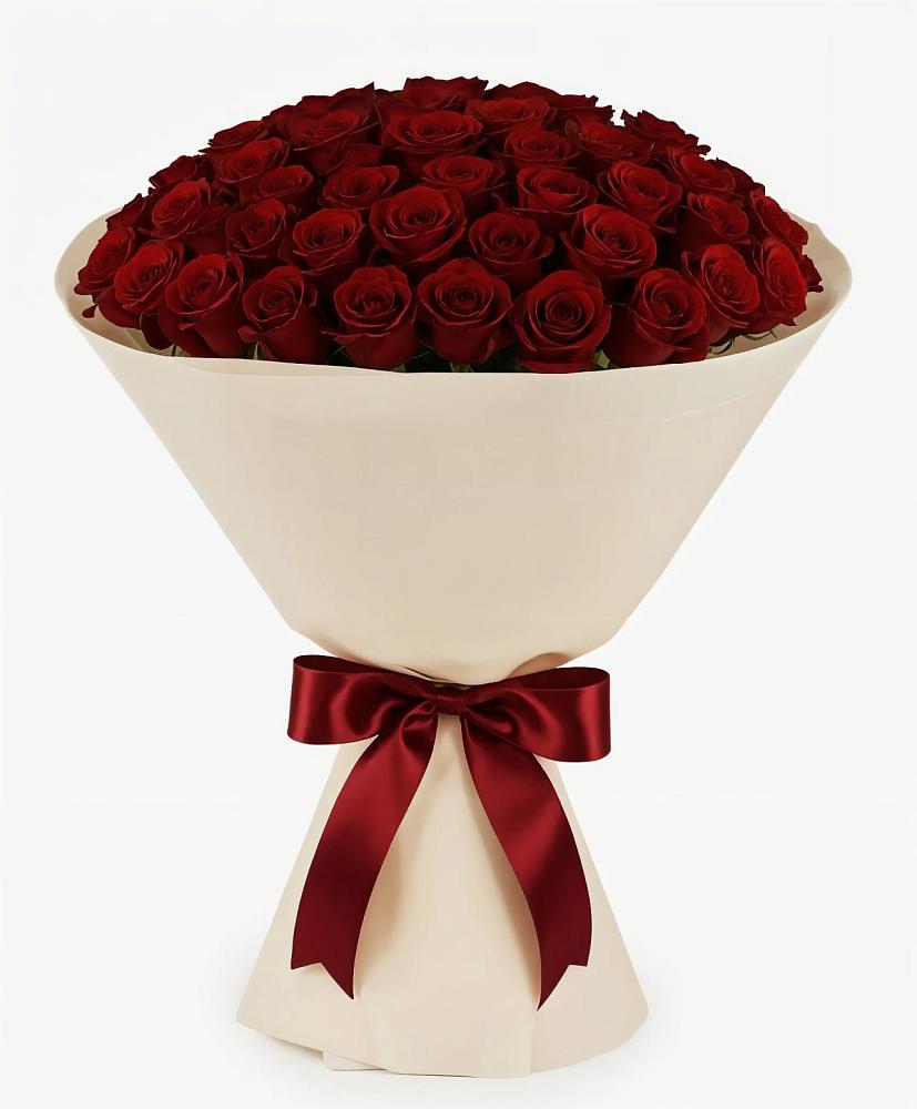 Букет 101 Бордовая роза Блэк Бакарра в Пугачёве